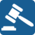 Legal hammer icon.